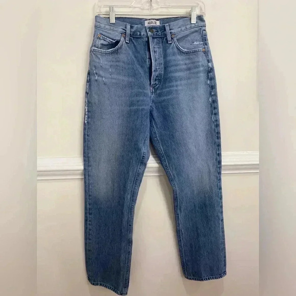Agolde Riley High- RiseStraight Cropped Jeans Size 27 - Picture 2 of 6